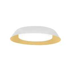 LED Wall /Ceiling luminaire TOWNA 2.0, IP44, Ø 37.1cm, 2700K, dimmable, white gold