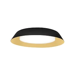LED Wall /Ceiling luminaire TOWNA 2.0, IP44, Ø 37.1cm, 2700K, dimmable, black gold