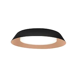 LED Wall /Ceiling luminaire TOWNA 2.0, IP44, Ø 37.1cm, 2700K, dimmable, black copper