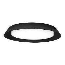 LED Wall /Ceiling luminaire TOWNA 2.0, IP44, Ø 46.1cm, 2700K, dimmable, black
