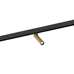 Skinne spot MATCH ON STREX 1.0 med adapter IP20, champagne, sort mat 
