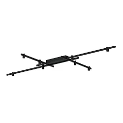 ceiling luminaire TRACE GRID 1.0 down, direct IP20, mat, deep black dimmable