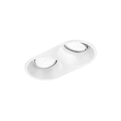 Indbygnings loftlampe DEEP ADJUST 2.0 - LED 2-flammer, kardanisk drejning, med klemfjedre IP20, mat, trafik hvid dæmpbar