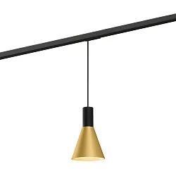 1-faset pendul ODREY ON TRACK 1.4 inkl. 1-faset adapter GU10 IP20, guld, sort mat