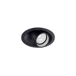 recessed spotlight QITO 1.0 round, cardanic IP20, gunmetal, brushed dimmable