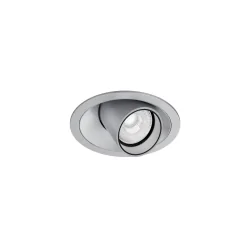 recessed spotlight QITO 1.0 round, cardanic IP20, brushed aluminium dimmable