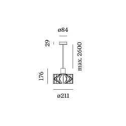 Pendel WIRO 2.0 WIRO CEILING SUSP E27 IP20, sort 
