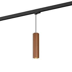 3-faset pendul HEXO ON TRACK 3.0 - PAR16 firkantet, lang, med adapter GU10 IP20, kobber dæmpbar