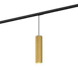 1-faset pendul HEXO ON TRACK 3.0 - PAR16 firkantet, lang, med adapter GU10 IP20, guld dæmpbar