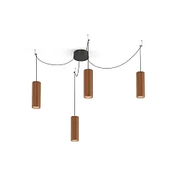 Pendel RAY 2.0 - PAR16 cylindrisk, kort, med åbent kabel GU10 IP20, kobber dæmpbar