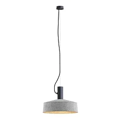 Pendant luminaire ROOMOR 1.0 PAR16, GU10, 250cm, deep black, with shade 3.0, felt grey