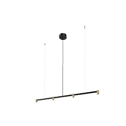 pendant luminaire TRACE CHANDELIER CEILING SUSP 1.0 IP20, champagner, black matt dimmable