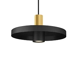 pendant luminaire ODREY CEILING SUSP 1.2 PAR16 GU10 IP20, gold, black matt 