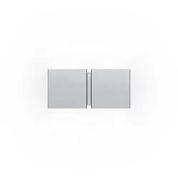 wall luminaire CG SQUARE 2P SMALL G9 IP20, brushed aluminium