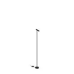 Standerlampe MATCH 1.0 justerbar, UGR < 19, med ledningsdæmper IP20, mat, kulsort dæmpbar