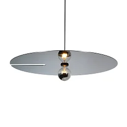 Pendel MIRRO 3.0 stor E27 IP20, chrom, sort dæmpbar