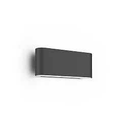 Udendørs wall luminaire KIOSK 1.0 up / down, med linseoptik IP65, antracit dæmpbar