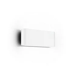 Udendørs wall luminaire KIOSK 1.0 up / down, med linseoptik IP65, hvid mat dæmpbar