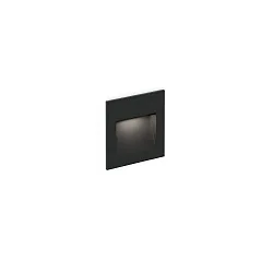 Vægindbygningslampe ORIS OUTDOOR WALL REC 0.8 down, konstant strøm, indirekte IP65, sort mat 