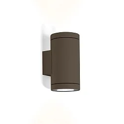 outdoor wall luminaire TUBE WALL 2.0 PAR16 up / down, cylindrical GU10 IP65, bronze