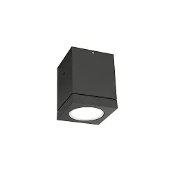 Udendørs loftlampe TUBE CARRÉ 1.0 PAR16 down, firkantet, stiv GU10 IP65, antracit