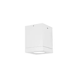 Udendørs loftlampe TUBE CARRÉ 1.0 PAR16 down, firkantet, stiv GU10 IP65, hvid mat