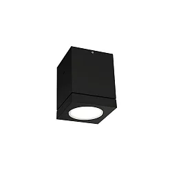 Udendørs loftlampe TUBE 1.0 LED PHASE down, cylindrisk, stiv IP65, sort mat dæmpbar