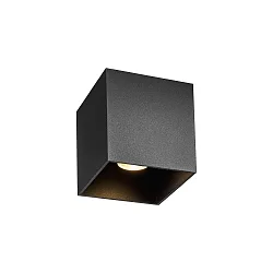 Udendørs loftlampe BOX OUTDOOR CEILING SURF 1.0 IP65, sort mat dæmpbar