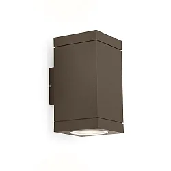 Udendørs wall luminaire TUBE CARRÉ WALL 2.0 PAR16 up / down, tosidet GU10 IP65, bronze