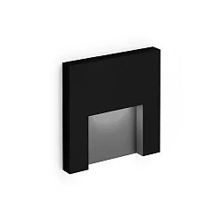 Udendørs indbygningslampe RETO OUTDOOR WALL REC 1.3 IP65, sort mat 