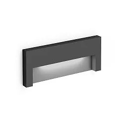 Udendørs indbygningslampe RETO OUTDOOR WALL REC 2.0 IP65, antracit 