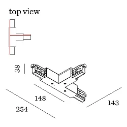 3-faset T-stik 3-PH - 4.0 jord udenfor, med mulighed for indfødning, højre