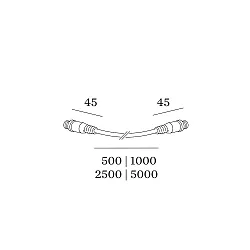 connecting cable 500CM - 24V PLUG&PLAY with plug, black