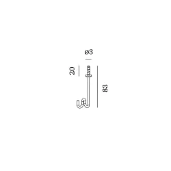Fastgørelseskroge MULTI-BASE HOOK FOR 5MM DOVEL mekanisk, kulsort
