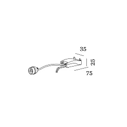 Monteringssæt CONNECTION BOX 3P PAR16 STRAIN RELIEF / 3 POLE PUSH CONNECTOR / PAR16 SOCKET, hvid