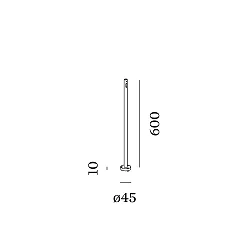 Lampesokkel STIPO POLE 600, bronze