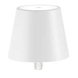 Batterilampe POLDINA STOPPER IP54, hvid mat dæmpbar