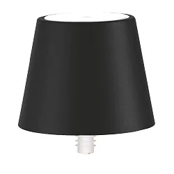 Batterilampe POLDINA STOPPER IP54, sort mat dæmpbar