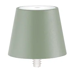 Batterilampe POLDINA STOPPER IP54, salviegrøn dæmpbar