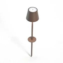 Batteri spytlampe POLDINA IP54, rust, lakeret dæmpbar
