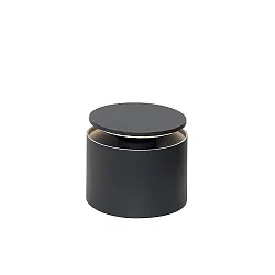 battery table lamp PUSH-UP TAVOLO PRO cylindrical, adjustable, with diffuser IP54, dark grey, lacquered dimmable