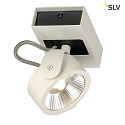 SLV KALU LED 1 Vg- og Loftlampe, 60, hvid/sort