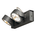 KALU LED 2 V�g- og Loftlampe, 60�, sort