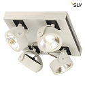 SLV KALU LED 4 Vg- og Loftlampe, firkantet, 60, hvid/sort