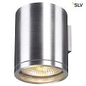 SLV Outdoor Luminaire ROX WALL OUT, QPAR11, IP44, GU10 max. 50W,, alu brushed