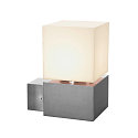 SLV SQUARE WALL, E27, Udend�rs V�glampe, alu b�rstet, max. 20W, IP44
