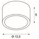 SLV Udend�rs Loftlampe ROX CEILING OUT, TCR-TSE, IP44, alu b�rstet, maks. 11W