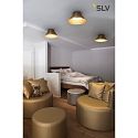 SLV LED Wall and Ceiling luminaire BATO 35 PD, brass