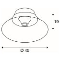 Loftlampe BATO 45 CW, � 45cm, E27, sort