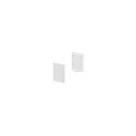 GRAZIA 10 Endcaps for GRAZIA Surface profile standard, 2 items, high design, white
